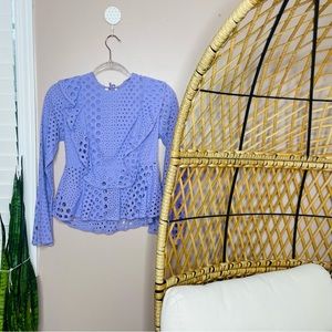 Bisouxx eyelet purple top | NWT |